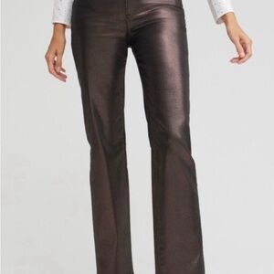 Chico's Metallic Brown Women Jeans 3P bronze (16P) new no tags
